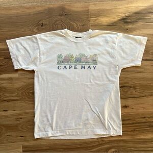 Vintage Cape May New Jersey T Shirt White Large